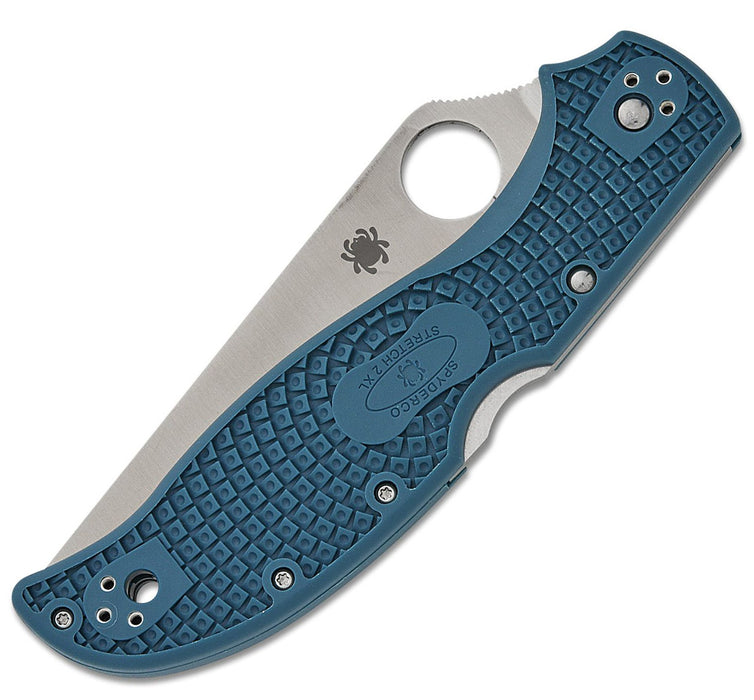 Spyderco Stretch 2 XL Lightweight (K390, Clip Point, Satin, FRN, Blue) Pocket Knife C258FPK390