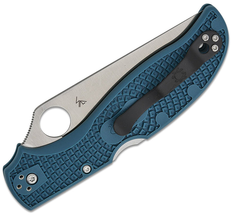 Spyderco Stretch 2 XL Lightweight (K390, Clip Point, Satin, FRN, Blue) Pocket Knife C258FPK390