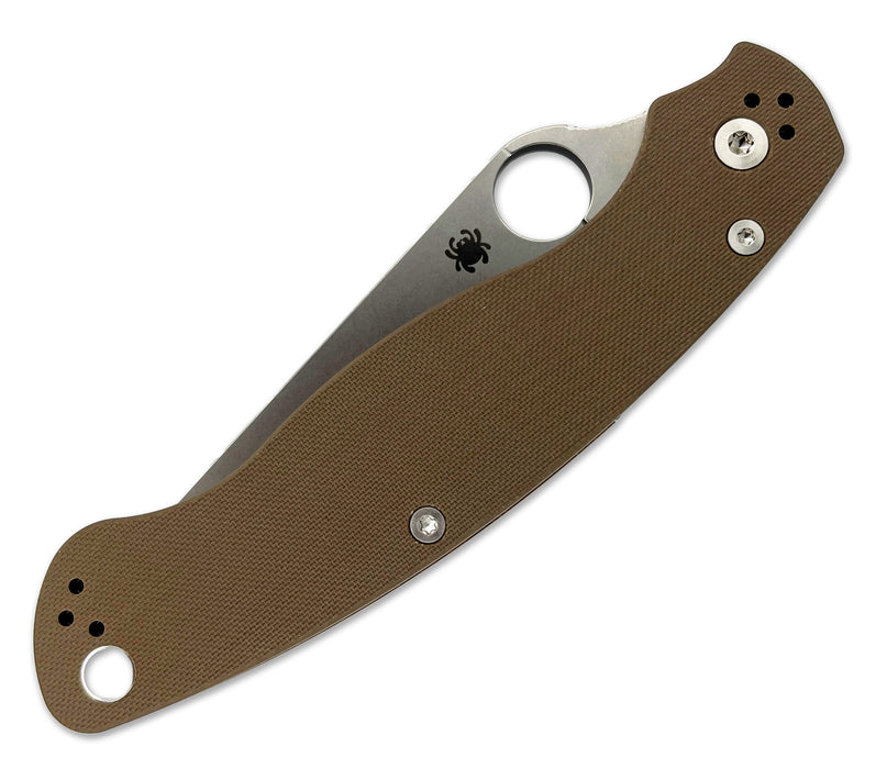 Spyderco C36GPBN15V2 Military 2 Sprint Run (15V, Clip Point, Stonewash, G10, Brown) Pocket Knife
