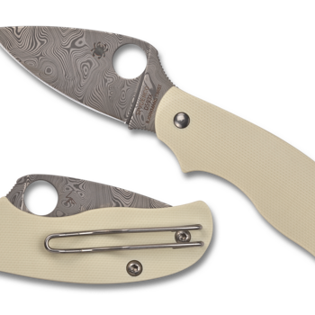 Spyderco Urban Ivory G-10 Damasteel Sprint Run C127GIVD Pocket Knife Review