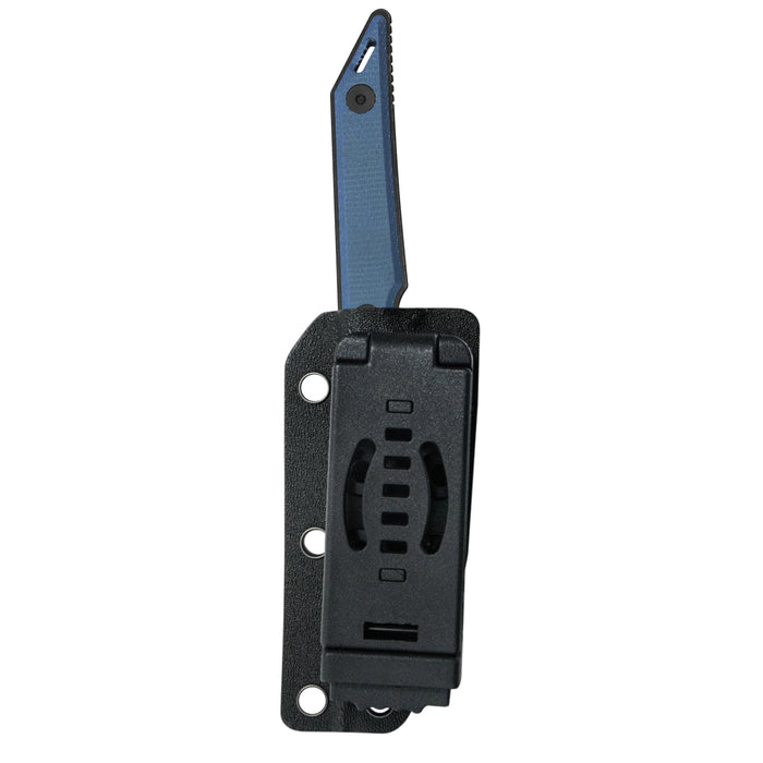 Kubey KU430D Goliath (14C28N, Tanto Point, Blackwash, Denim Micarta) Fixed Blade Knife