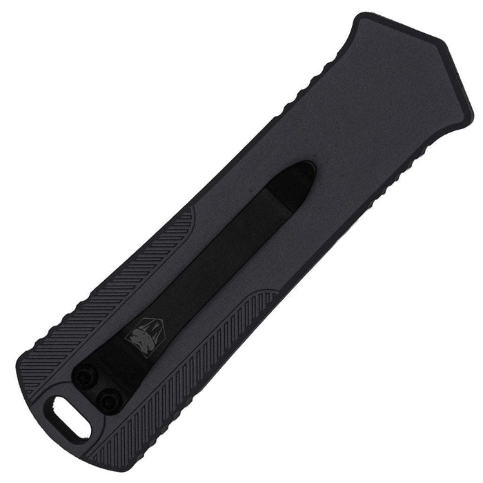 CobraTec CALI952GEN2BLKTNS California OTF 952 Gen II (D2, Tanto, Stonewashed, Aluminum, OTF) Automatic Pocket Knife