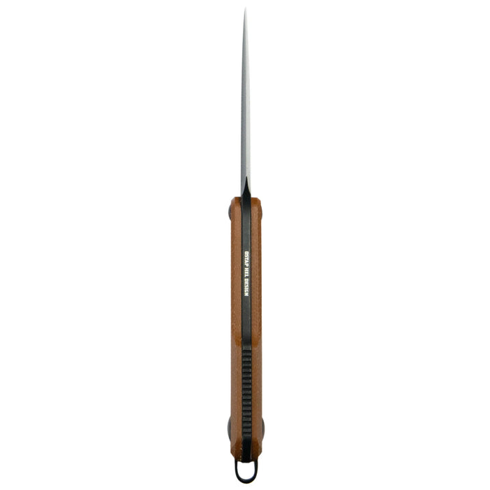 KUBEY KU451C YAG (14C28N, Drop Point, Blackwash, Brown Micarta, Kydex Sheath) Fixed Blade Knife