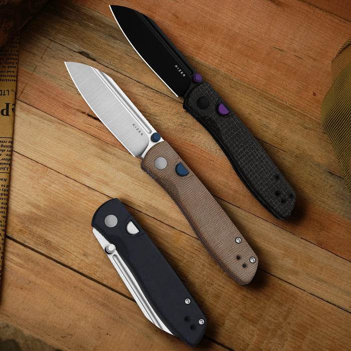 Kizer V3698A1 Renissance (N690, Black PVD Coating, Micarta, Sheepsfoot) Pocket Knife