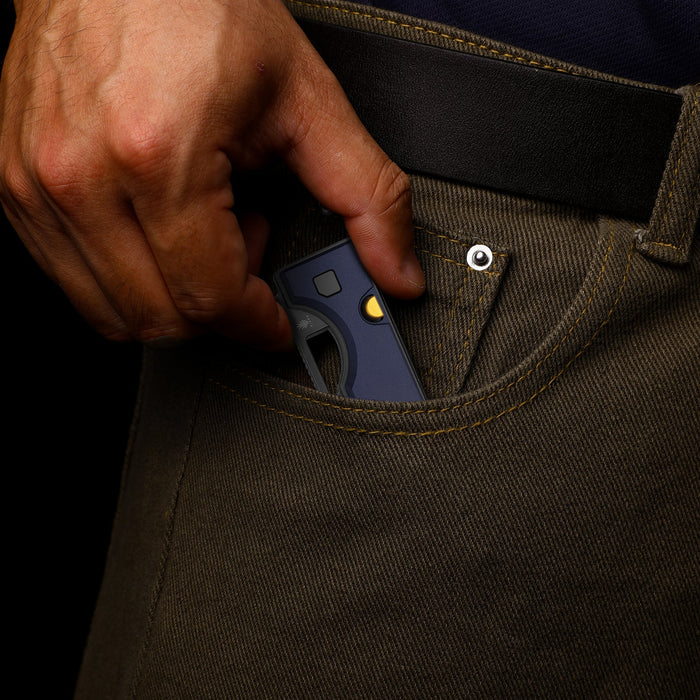 Kizer V3708A3 Little Ringbo (AEB-L, PVD Coating & Stonewashed, Drop Point, Aluminum) Pocket Knife