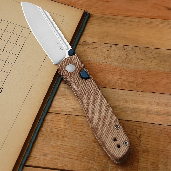 Kizer V3698A1 Renissance (N690, Black PVD Coating, Micarta, Sheepsfoot) Pocket Knife