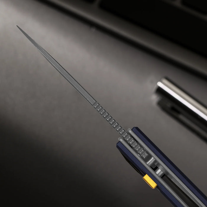 Kizer V3708A3 Little Ringbo (AEB-L, PVD Coating & Stonewashed, Drop Point, Aluminum) Pocket Knife