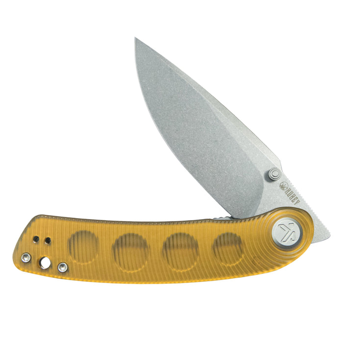 Kubey KU344Q Momentum (D2, Drop Point, Beadblast, Ultem, Liner Lock) Folding Pocket Knife
