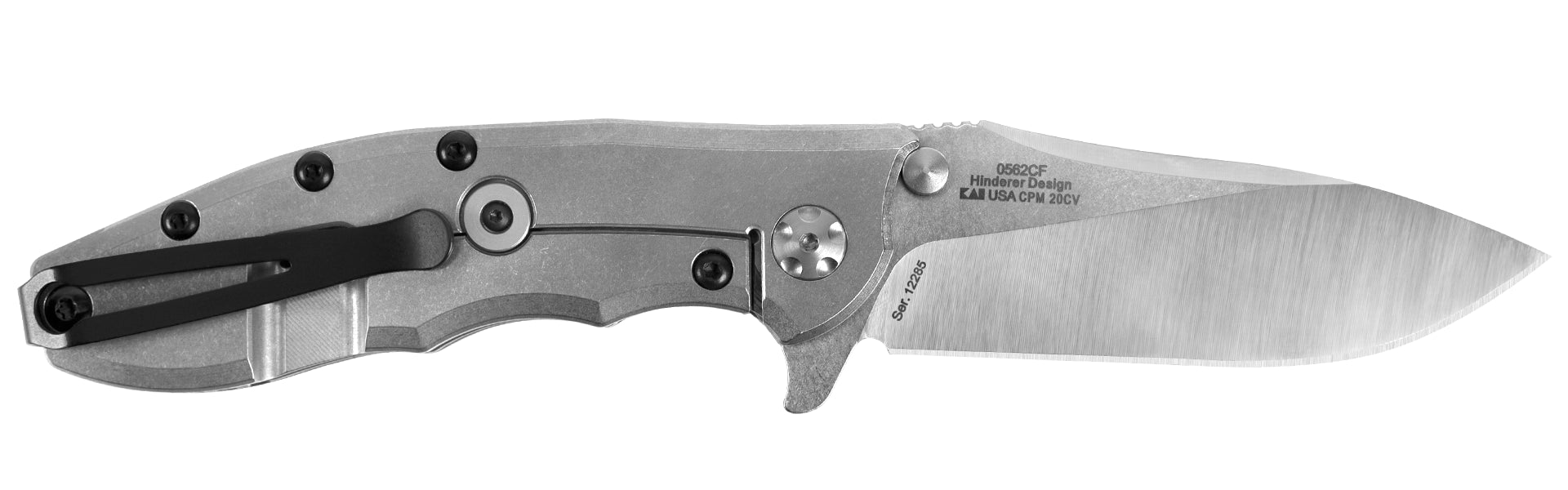 Zero Tolerance 0562CF (MagnaCut, Drop Point, Stonewashed, Carbon Fiber/Titanium) Pocket Knife