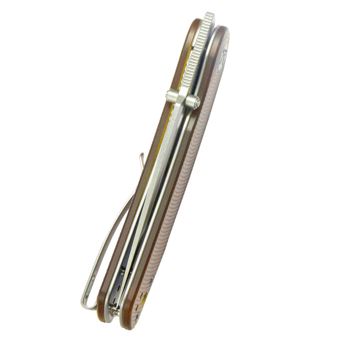 Kubey KU344Q Momentum (D2, Drop Point, Beadblast, Ultem, Liner Lock) Folding Pocket Knife