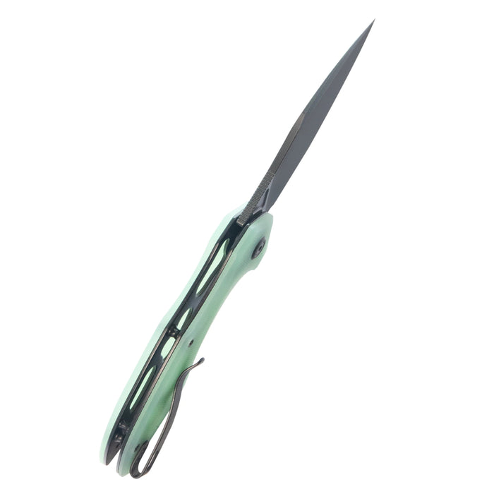 Kubey KUB236Q Noble (14C28N, Clip Point, Blackwash, Jade G10, Liner Lock) Folding Pocket Knife
