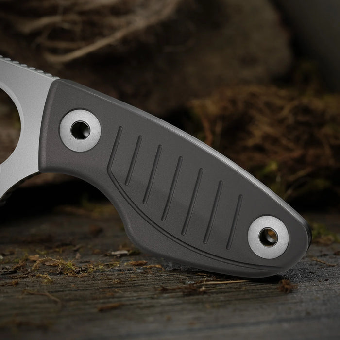 Kizer 1114A2 Nightjar (AUS-10, Sheepsfoot, Stonewashed, Aluminum) Fixed Blade Knife