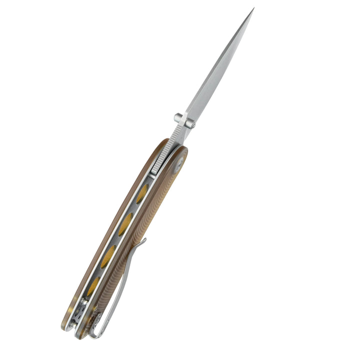 Kubey KU344Q Momentum (D2, Drop Point, Beadblast, Ultem, Liner Lock) Folding Pocket Knife