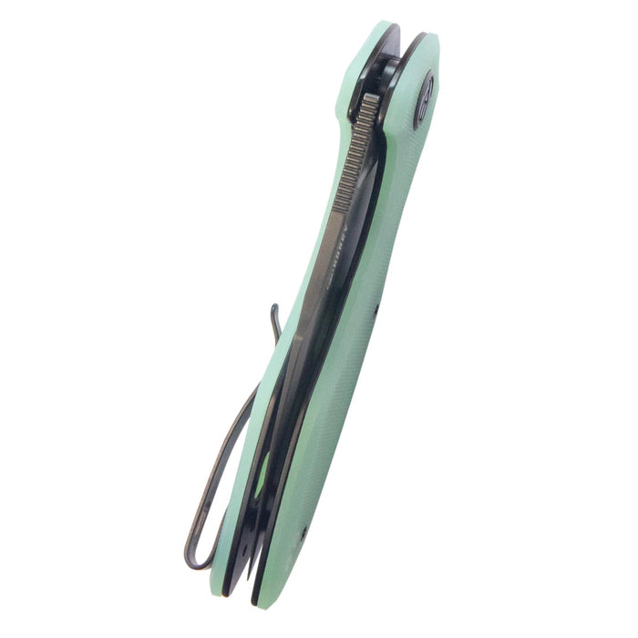 Kubey KUB236Q Noble (14C28N, Clip Point, Blackwash, Jade G10, Liner Lock) Folding Pocket Knife
