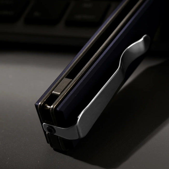 Kizer V3708A3 Little Ringbo (AEB-L, PVD Coating & Stonewashed, Drop Point, Aluminum) Pocket Knife