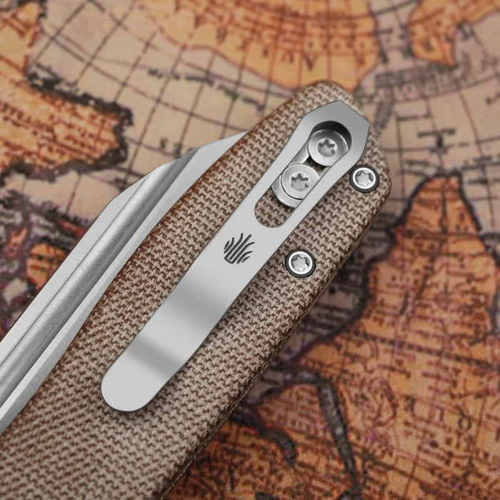 Kizer V3698A2 Renissance (N690, Satin, Sheepsfoot, Norplex UltreX Micarta) Pocket Knife