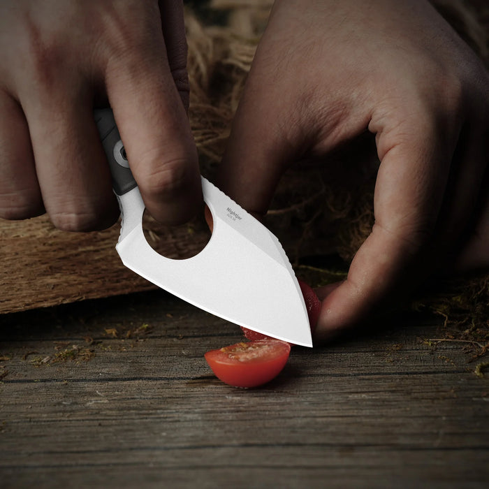 Kizer 1114A2 Nightjar (AUS-10, Sheepsfoot, Stonewashed, Aluminum) Fixed Blade Knife