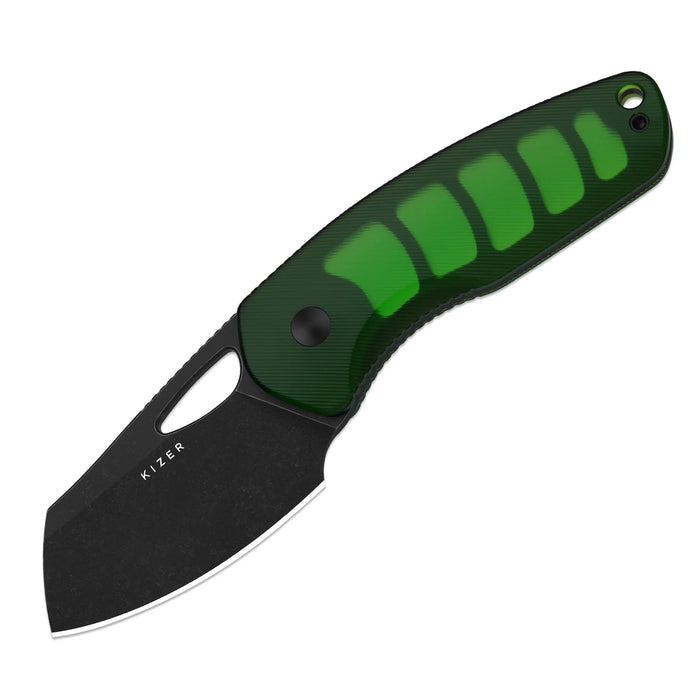 Kizer 1074A2 Hornet (14C28N, Black PVD, Stonewashed, Sheepsfoot, Acrylic) Fixed Blade Knife