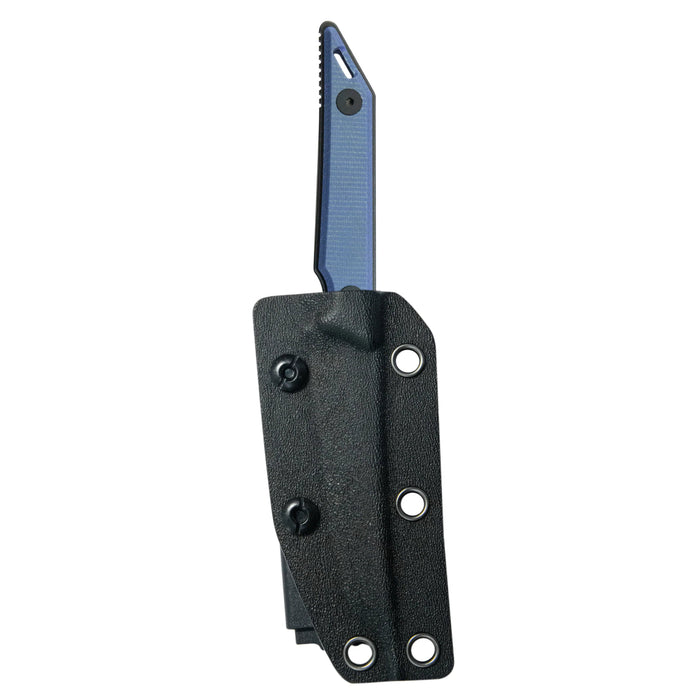 Kubey KU430D Goliath (14C28N, Tanto Point, Blackwash, Denim Micarta) Fixed Blade Knife