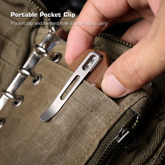 Remette RTCMLC RT-Camel (14C28N, Sheepsfoot, Ceramic Sandblasted, G10, Button Liner Lock) Folding Pocket Knife