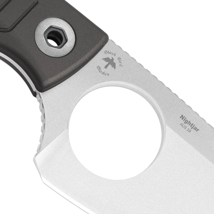 Kizer 1114A2 Nightjar (AUS-10, Sheepsfoot, Stonewashed, Aluminum) Fixed Blade Knife