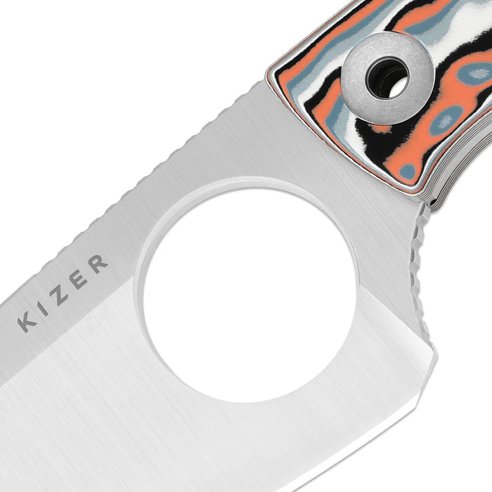 Kizer 1114A3 Nightjar (AUS-10, Sheepsfoot, Satin, Micarta) Fixed Blade Knife