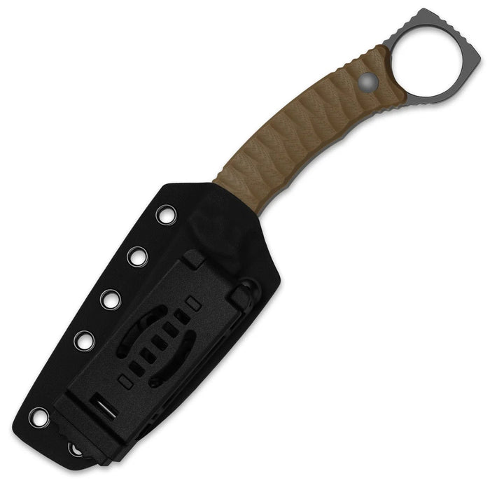 Kizer 1115A2 Billy Bones (AEB-L, Drop Point, Gray PVD, Stonewashed, G10) Fixed Blade Knife