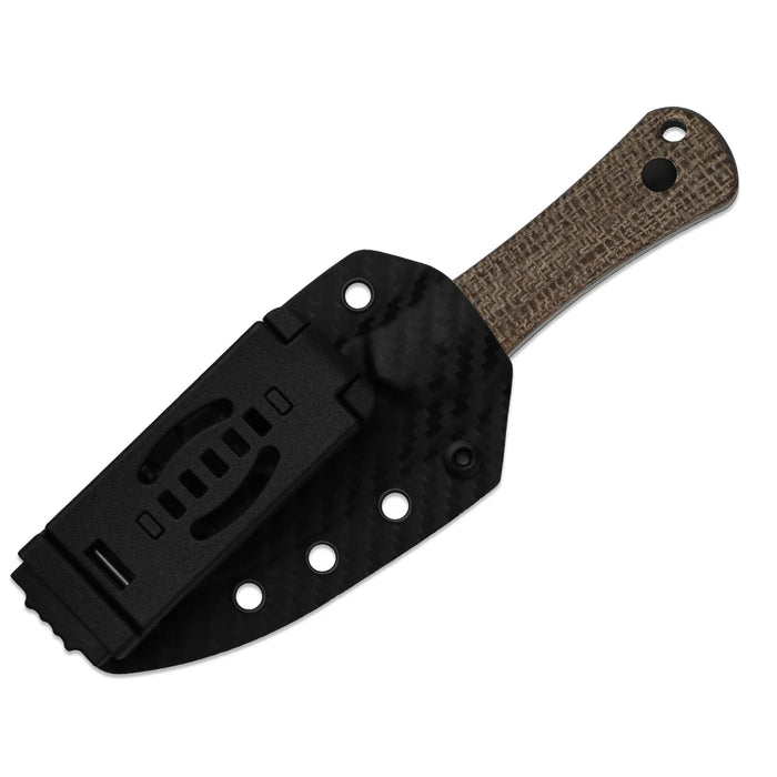 Kizer 1122A1 Bone (CPM 3V, Drop Point, Matte DLC Ultra, Micarta) Fixed Blade Knife