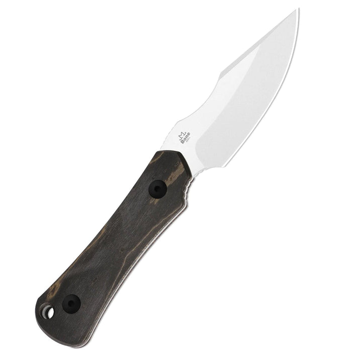 Kizer 1122A4 Bone (AEB-L, Drop Point, Stonewashed, Stabilized Wood) Fixed Blade Knife