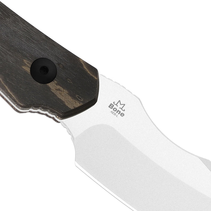 Kizer 1122A4 Bone (AEB-L, Drop Point, Stonewashed, Stabilized Wood) Fixed Blade Knife