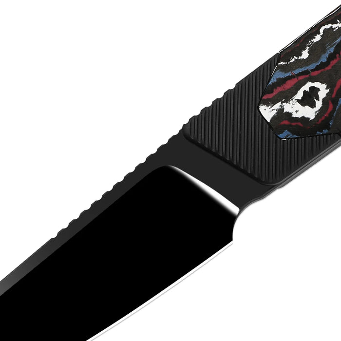 Kizer 1123A3 Hallow (Z-Wear PM, Reverse Tanto, Polished DLC Ultra, Aluminum & Fat Carbon Nebula, Frame Lock) Pocket Knife
