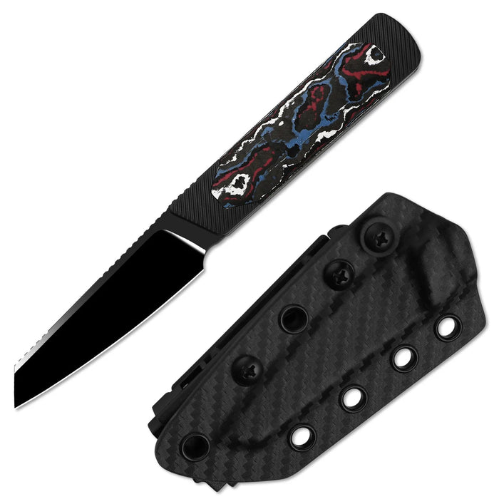 Kizer 1123A3 Hallow (Z-Wear PM, Reverse Tanto, Polished DLC Ultra, Aluminum & Fat Carbon Nebula, Frame Lock) Pocket Knife