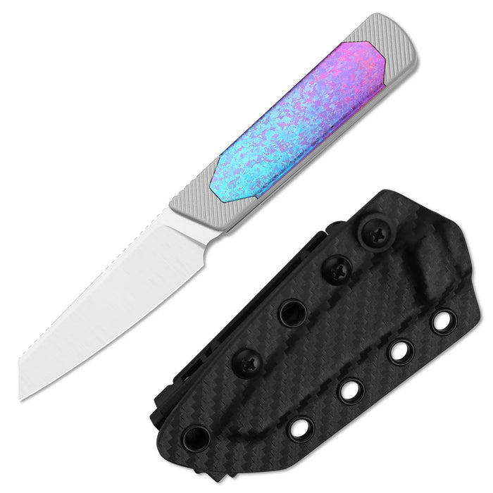 Kizer 1123A4 Hallow (CPM S45VN, Reverse Tanto, Satin, Aluminum & Crystallized Titanium, Frame Lock) Pocket Knife