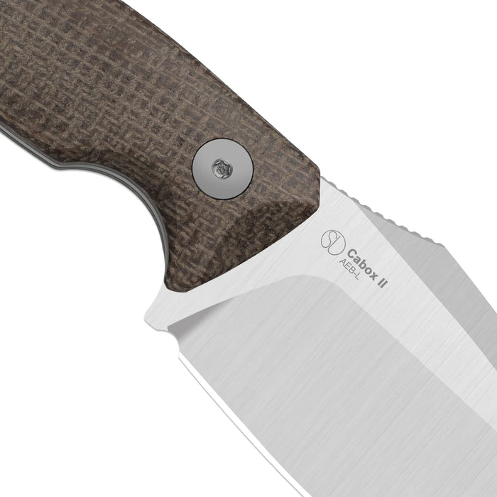 Kizer 1128A2 Cabox II (AEB-L, Drop Point, Satin, Micarta) Fixed Blade Knife