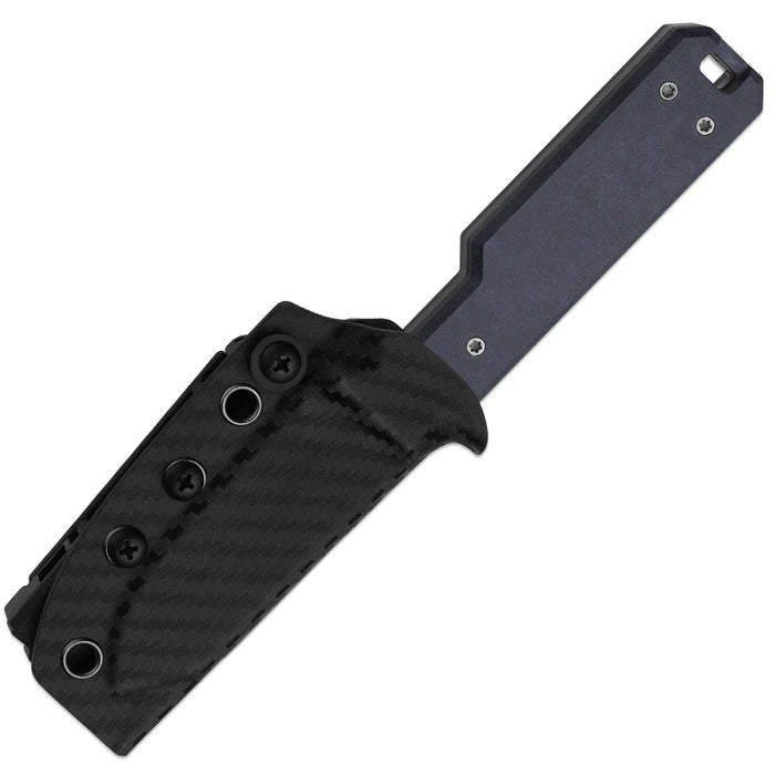 Kizer 1133A1 Abrams (CPM 3V, Spey Point, Matte DLC Ultra, Richlite/Carbon Waves) Fixed Blade Knife
