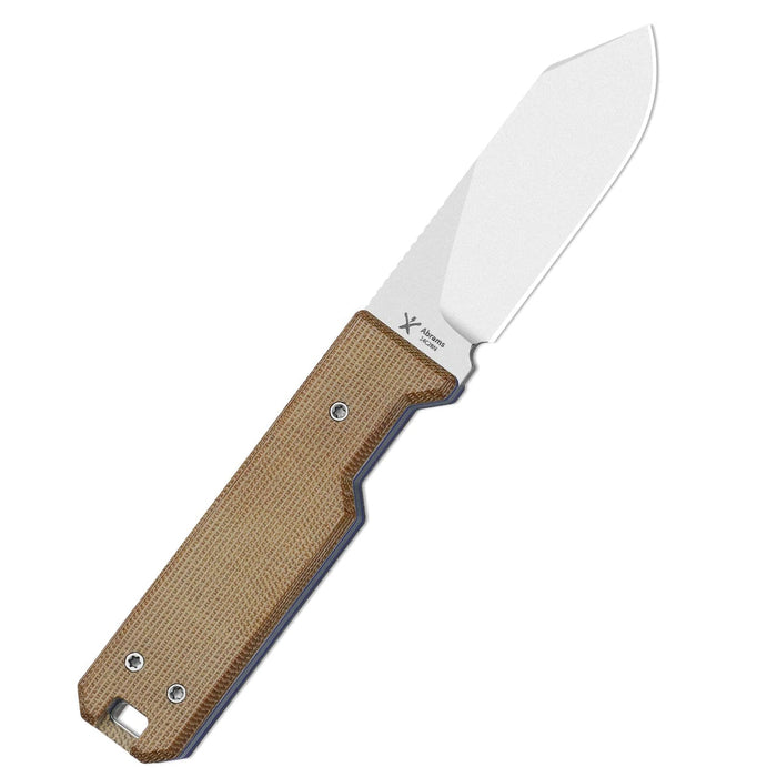 Kizer 1133A2 Abrams (14C28N, Spey Point, Stonewashed, Norplex UltreX Micarta/G10) Fixed Blade Knife