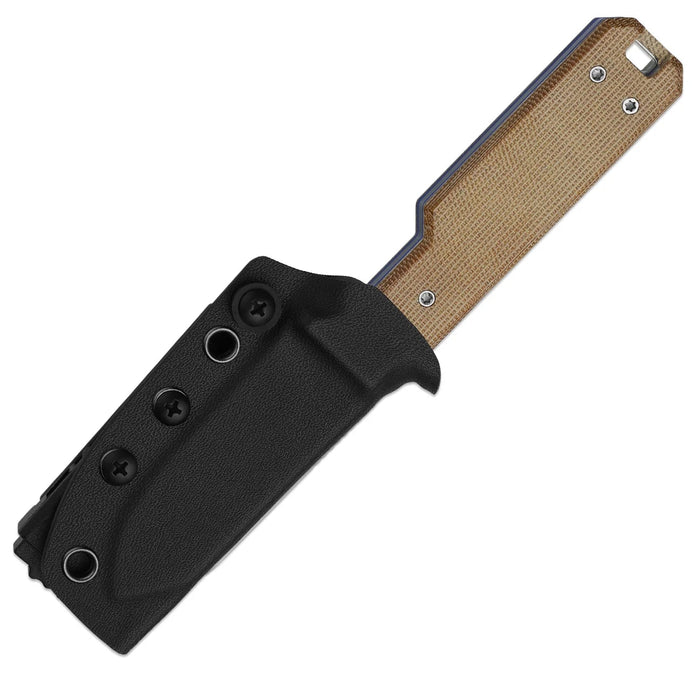 Kizer 1133A2 Abrams (14C28N, Spey Point, Stonewashed, Norplex UltreX Micarta/G10) Fixed Blade Knife