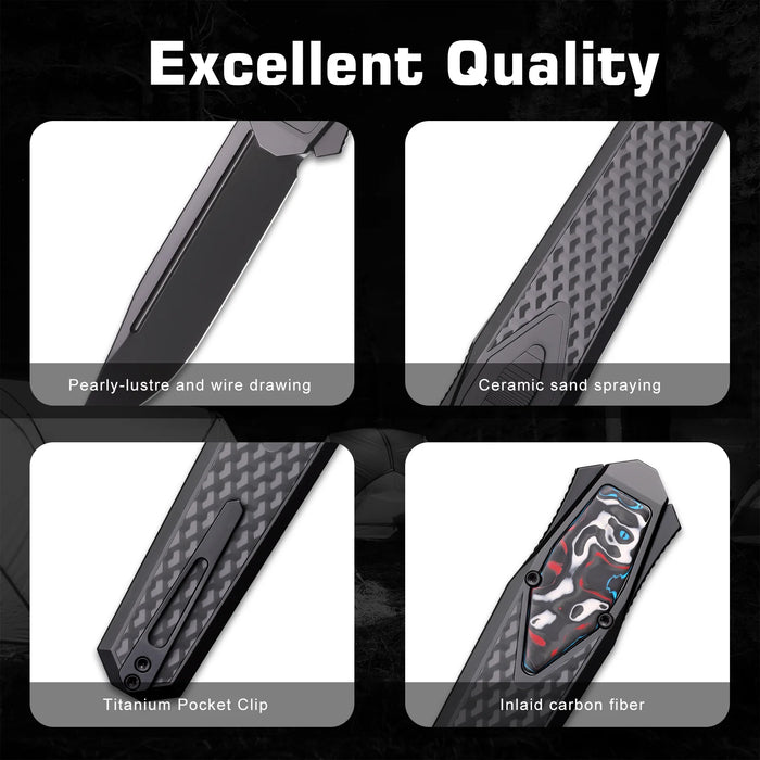 Remette ZL101B5 RT-Swordfish (M390, Clip Point, DLC, Titanium/Carbon Fiber) Gravity Knife