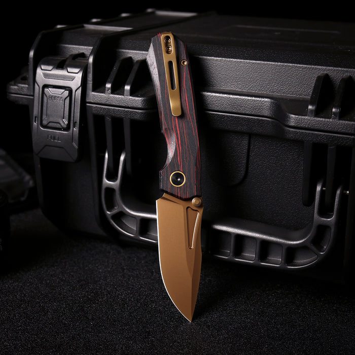 REMETTE RNGC8 RT-Rhino (14C28N, Copper TiNi, Drop Point, G10, Red/Black) Folding Knife