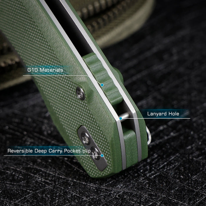Remette RTCMLB RT-Camel (14C28N, Sheepsfoot, Ceramic Sandblasted, G10, Button Liner Lock) Folding Pocket Knife