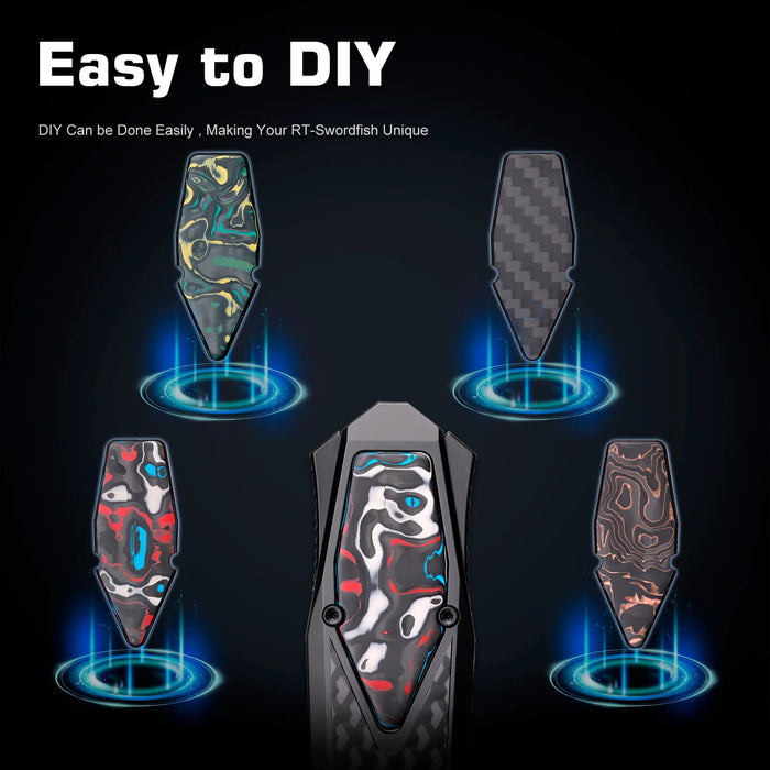 Remette ZL101B5 RT-Swordfish (M390, Clip Point, DLC, Titanium/Carbon Fiber) Gravity Knife