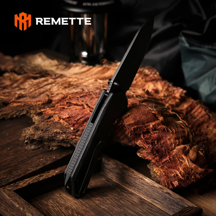 REMETTE RTCO-GC Cosmic (14C28N, Drop Point, Titanium Coating, Stone Wash, G10, Black) Pocket Knife