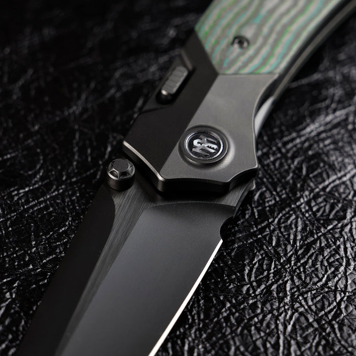 Remette RTPT-KBC RT-Meteor (M390, Drop Point, DLC, Titanium & Carbon Fiber, Button Liner Lock) Folding Pocket Knife