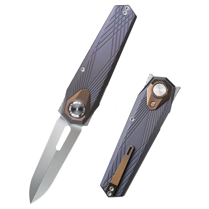 Remette RTIP-G RT-Infinite Power (M390, Bead Blasted, Dagger, Titanium) Pocket Knife