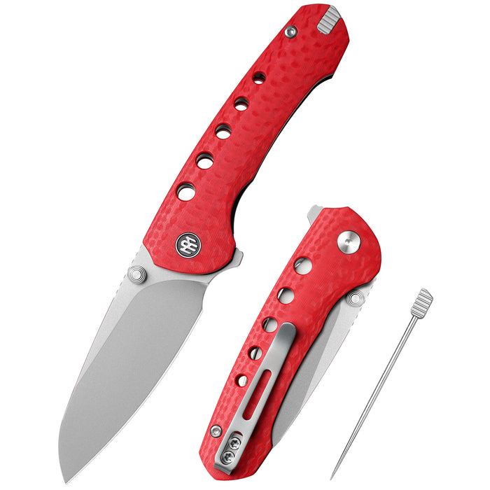 REMETTE RT-BEE-R (14C28N, Sheepsfoot, Sand Blasted, G10, Red) Pocket Knife