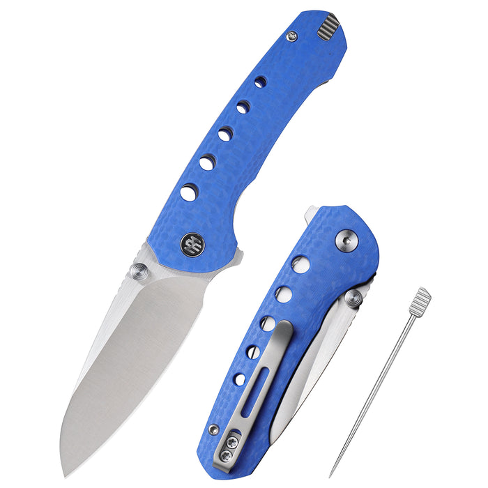 REMETTE RT-BEE-B (14C28N, Sheepsfoot, Satin, G10, Blue) Pocket Knife
