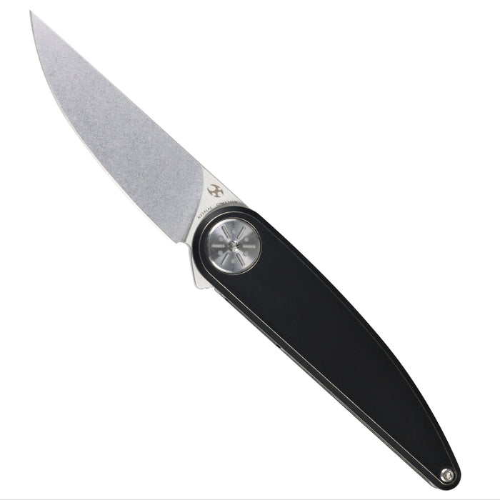 Kansept K2141A1 Symétrix (CPM S35VN, Clip Point, Stonewashed/Satin, Blackwash Titanium) Pocket Knife