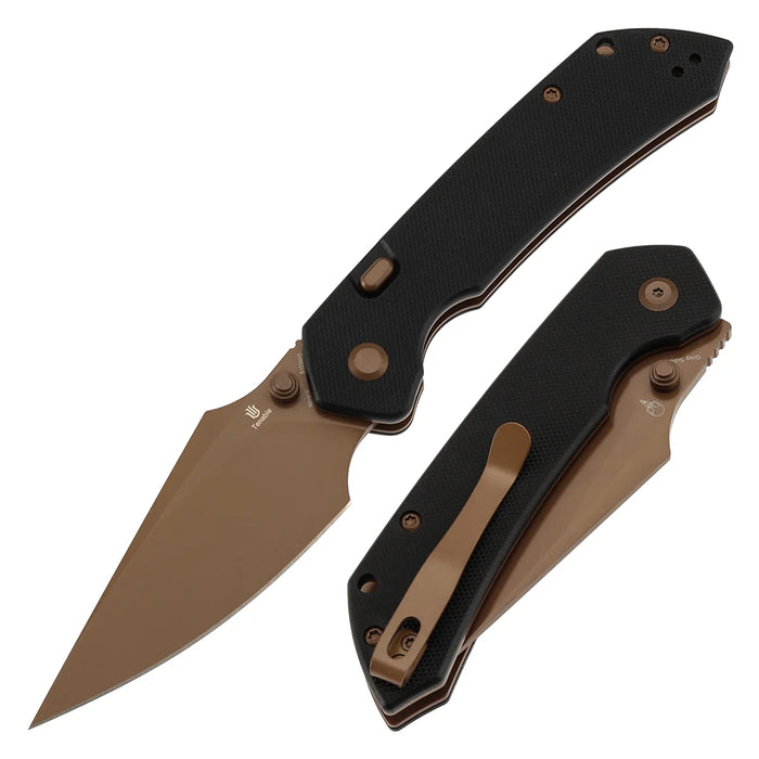 Tenable B1034H3 Fenrir (Nitro-V, Harpoon, Blackwash, Rose Gold Coated, Black G10) Folding Knife