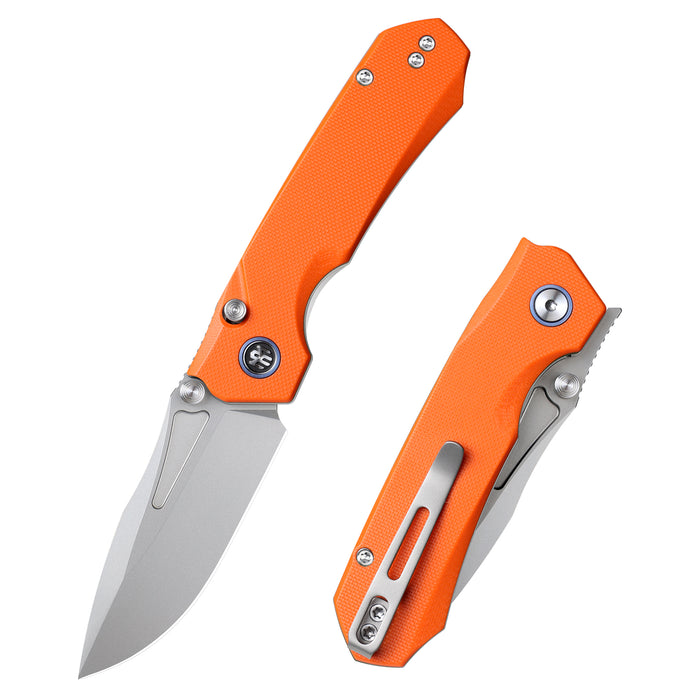 REMETTE RNGD3 RT-Rhino (D2, Bead Blast, Drop Point, G10, Orange) Folding Knife
