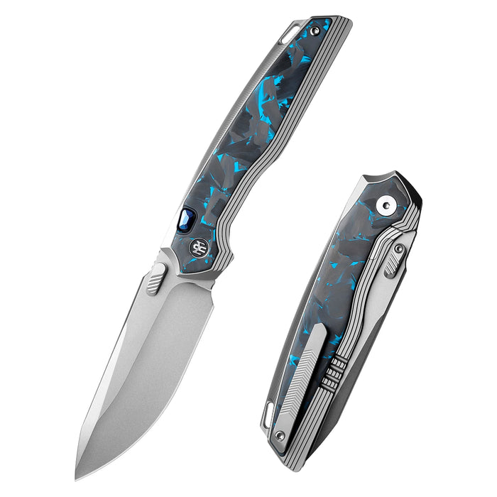 REMETTE ONEA2 RT-ONE (M390, Drop Point, Manual Fine Grinding Pearlescent Surface Effect, Titanium + Carbon Fiber) Folding Knife